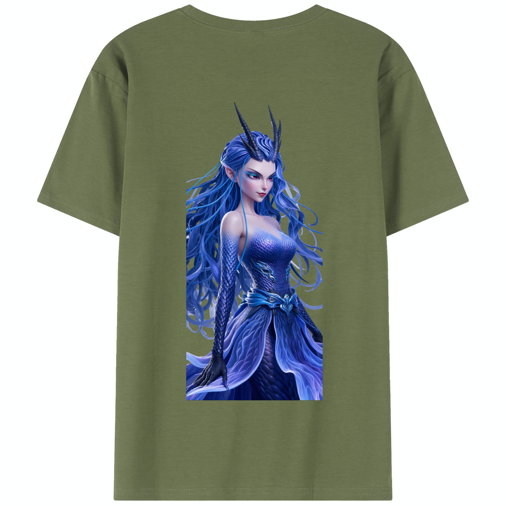 （画像用） Ne Zha 2 ナタ 魔童の大暴れ 綿100％半袖Tシャツ（背面プリント）